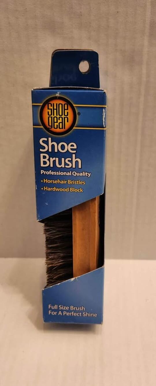 Shoe Gear Shoe Brush Professional Quality Hard Wood Block Horsehair Bristles
